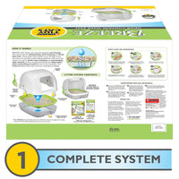 Purina Tidy Cats Breeze Hooded System Starter Kit Cat Litter Box, Litter Pellets & Pads